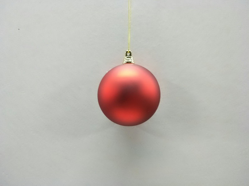 Christmas tree bauble (10 cm), matt red 