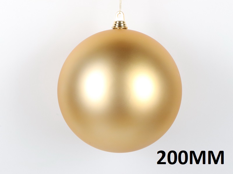 Christmas tree bauble (20 cm), matt gold 