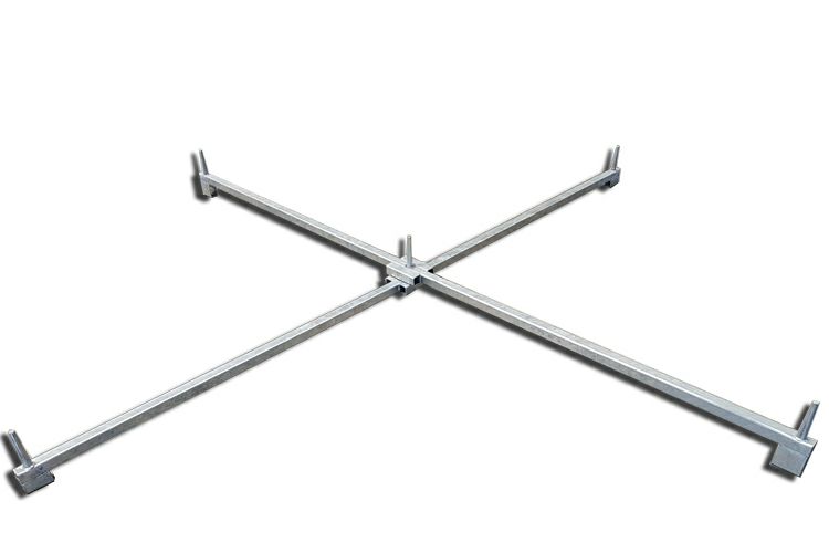 Cross stand for 5 trees (2 x 2 m), hot-dip galvanised