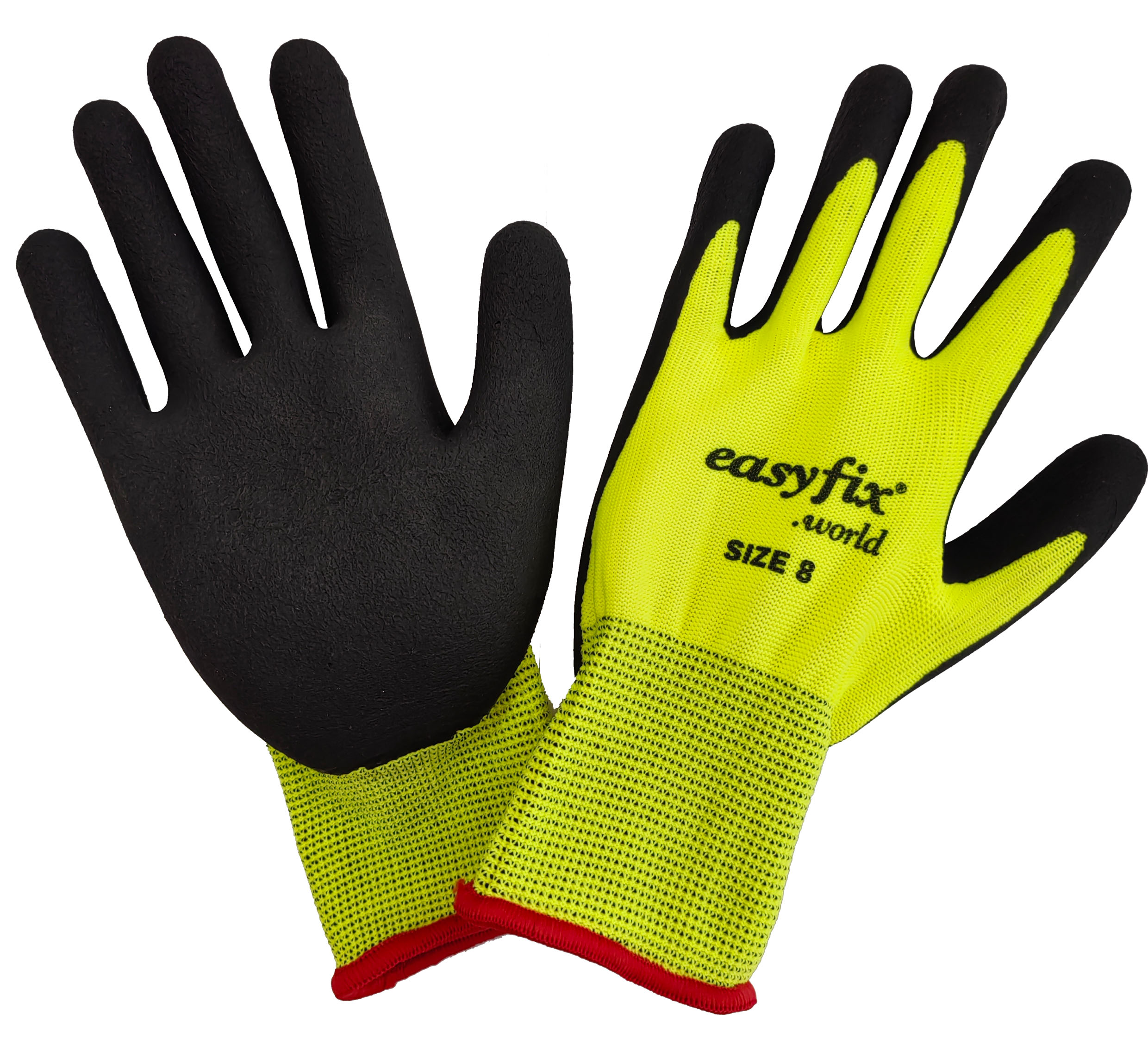 Easyfix work gloves, size 8 (red)
