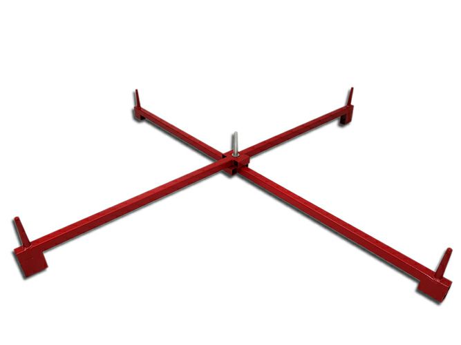 Cross stand for 5 trees (1,3 x 1,3 m), red