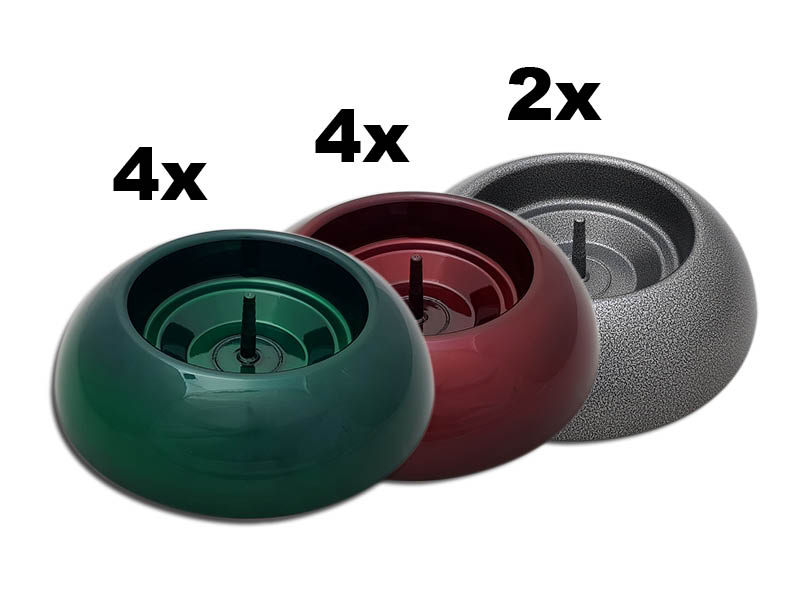 Classic Mix (39 cm): 4x Rot, 4x Grün, 2x Anthrazit