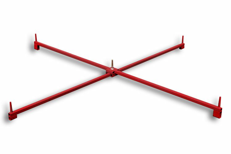 Cross stand for 5 trees (2 x 2 m), red