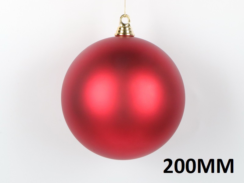 Christmas tree bauble (20 cm), matt red 
